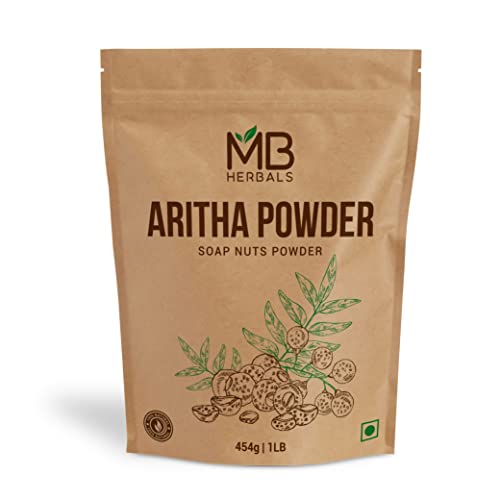 MB Herbals Aritha Powder 1 lb - 100% Pure Organic Soap Nut Hair Cleanser