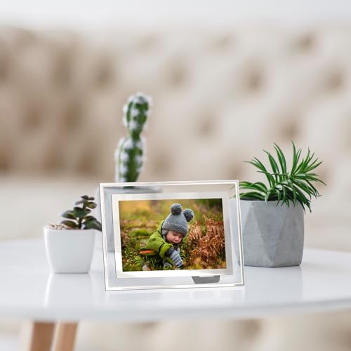 Clear Glass 4x6 Picture Frames Set of 2 - Horizontal & Vertical Display