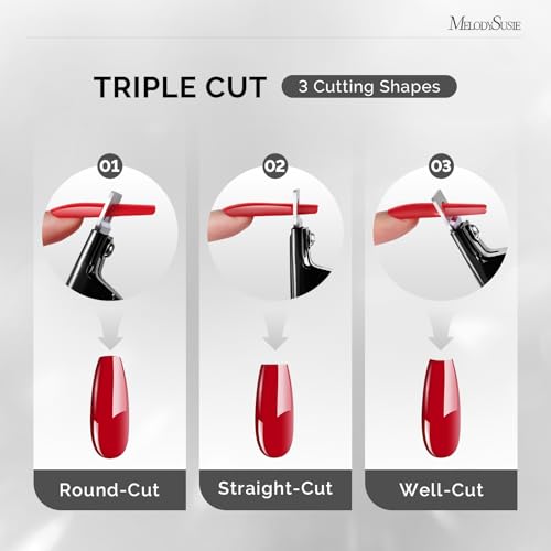 MelodySusie Adjustable Acrylic Nail Clippers - Stainless Steel Nail Cutters for Salon & Home Use