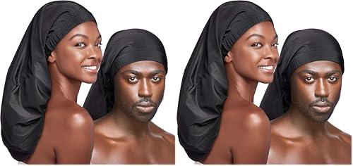 Red by Kiss Super Jumbo Unisex Silky Spandex Loc & Braids Cap - Pack of 2