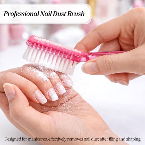 Dual-Sided Nail Cleaning Brush Set with Ergonomic Grip (2 Pack)