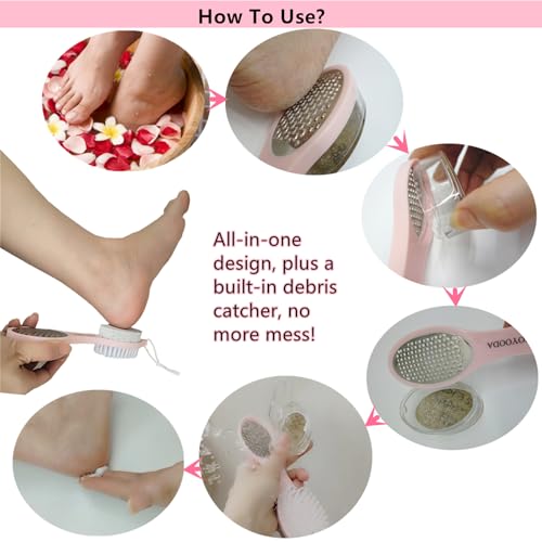 5-in-1 Foot Scrubber Brush & Pumice Stone Pedicure Tool