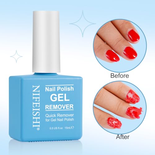 NIFEISHI Gel Nail Polish Remover - Quick & Easy 3-Pack, 15ml