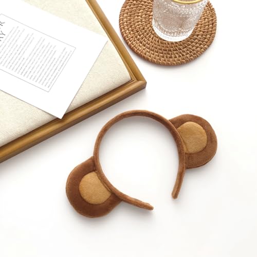 Brown Lady Cute Monkey Ear Headband Cartoon Animal Hair Accessories for Girls