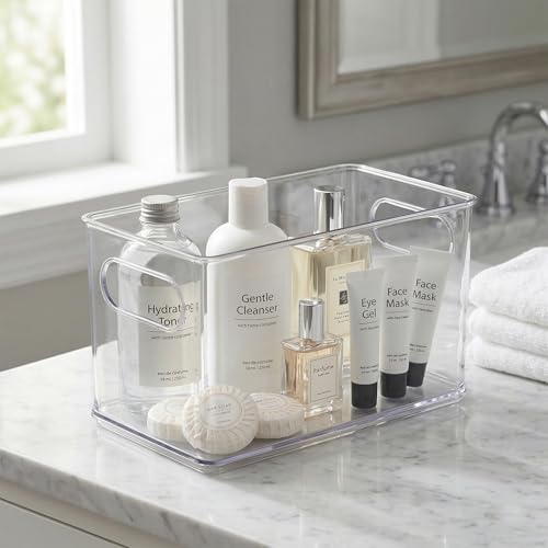 BINO Clear Stackable Storage Bins - Versatile Organizer for Pantry & Fridge