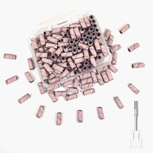 CORFULRA 240 Grit Small Sanding Bands for Nail Drill - 100 Pcs