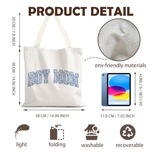 Reusable Grocery Shopping Tote Bag - Durable Polyester Canvas
