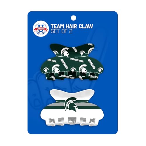 Michigan State Spartans NCAA Team Hair Claw Set - Durable PVC