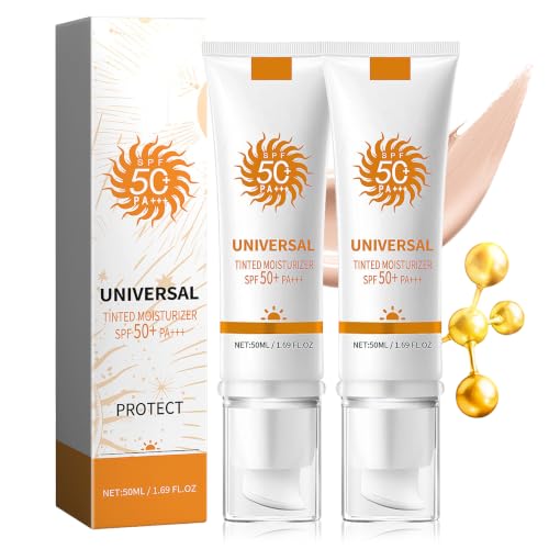 LJYBoBin SPF 50+ PA+++ Face Sunscreen Cream with Tinted Moisturizer - Travel Size, Long-Lasting & Non-Greasy, Variant B
