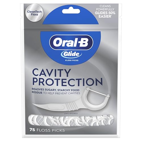 Oral-B Glide Cavity Protection Floss Picks - Unflavored, 75 Count