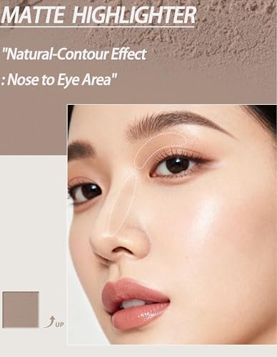Okerker Cool Toned Contour Palette with Mirror - Taupe Grey Face Makeup