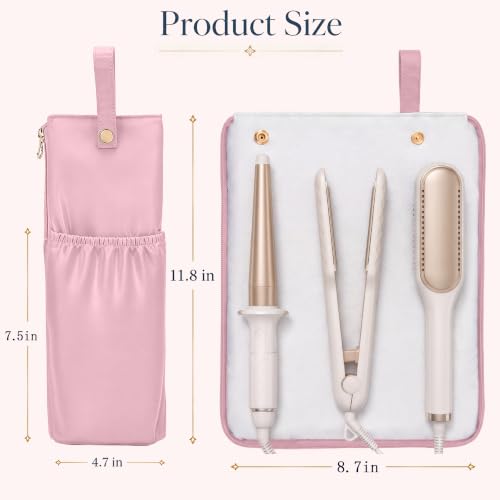 Ctrlopt 2-in-1 Travel Bag with Heat Resistant Mat for Hair Tools