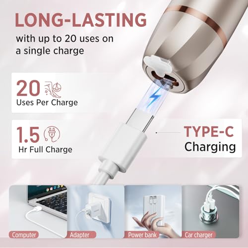Orchrose Electric Razor for Women Rechargeable: 2-in-1 Painless Shaver for Face Legs Underarms and Bikini Area - Twist Knob Travel Lock Design