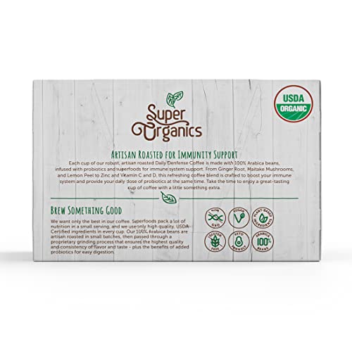 Organic Dark Roast Coffee Pods with Probiotics - 10ct K-Cups