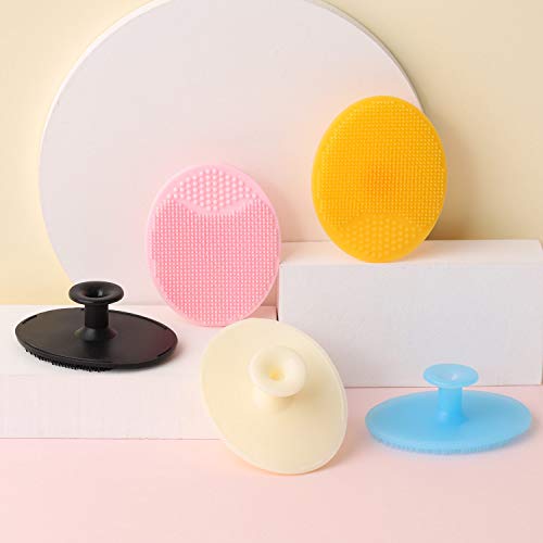 10-Pack Silicone Face Scrubber with Suction Handle for Deep Cleansing