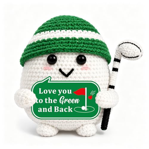 Handmade Crochet Golf Ball Gift for Him - Funny Golf Gifts