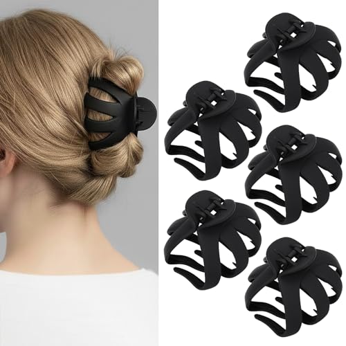 5-Pack Jumbo Hair Clips for Thick & Medium Hair - Strong Hold