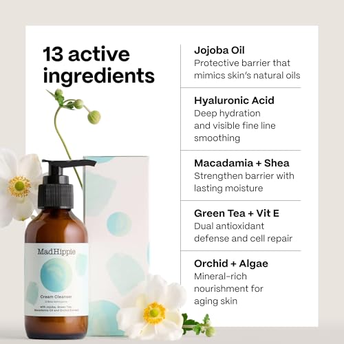 Mad Hippie Cream Cleanser – Citrus Gentle Face Wash with Hyaluronic Acid, 4oz