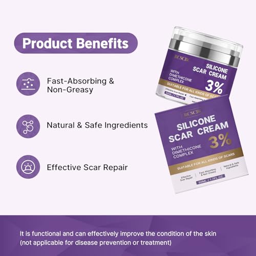 RCSCBC Scar Soothing Cream 1PCS - Advanced Silicone Scar Removal for Surgical, Acne, Burns, C-Section & Injury