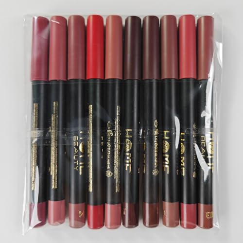 Matte Lip Crayon Set - 10 High Pigment Long Lasting Colors