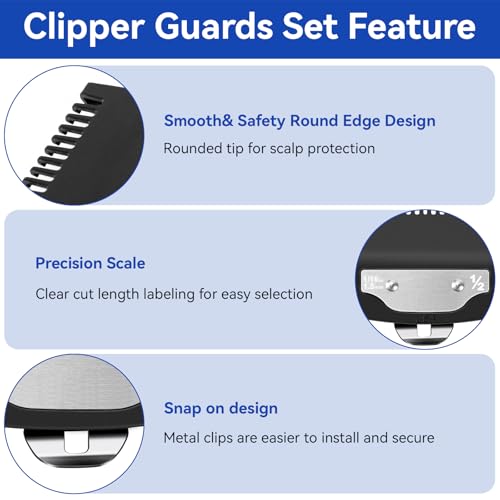 Wahl Clipper Guards Set - Durable Nylon Hair Clipper Guards, 1/16"