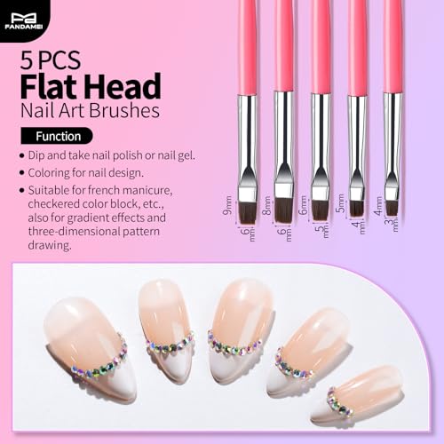 Fandamei 33-Piece Nail Art Brush & Tool Set for Professional & DIY Manicure