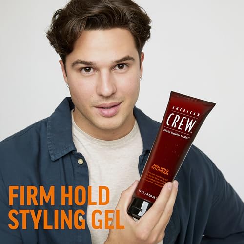 American Crew Firm Hold Styling Gel for Men, High Shine, 13.1 fl oz