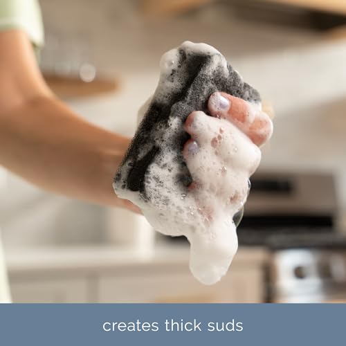 S&T INC. 10 Pack Black Dish Sponges - Durable 3 Layer Design