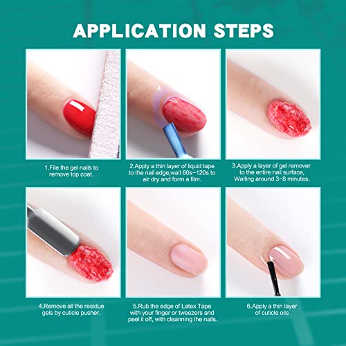 Lustrelle Gel Nail Polish Remover - Quick 2-5 Minute Formula