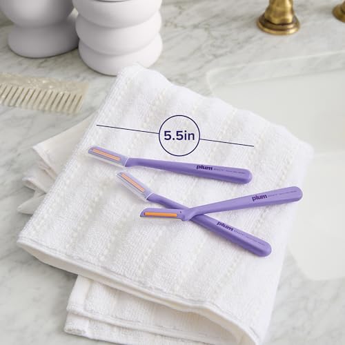 Plum Beauty Vitamin C Dermaplaning Razors - 3 Pack for Smooth Skin