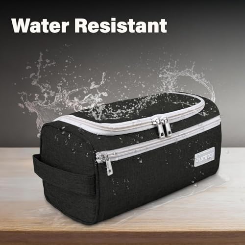 Emissary Black Hanging Travel Toiletry Bag for Men - Dopp Kit