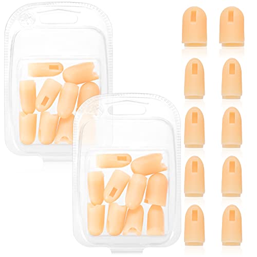 ANCIRS 20 Pack Silicone Finger Covers for Nail Art Practice