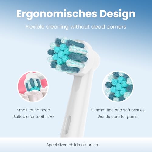 8 Pcs Kids Electric Toothbrush Replacement Heads Ultra Soft Bristles Compatible with Oral B