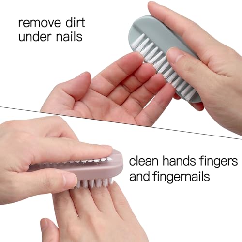 Ylijxqc 4-Pack Double-Sided Nail Brush Set for Manicure & Pedicure Cleaning