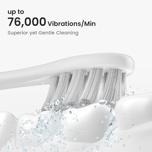 Oclean White Electric Toothbrush for Adults, 150-Day Battery, 5 Modes & Travel Case