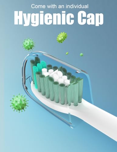 Futulkyus Replacement Brush Heads for Philips Sonicare, 8 Pack, White
