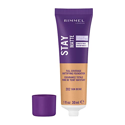 Rimmel Stay Matte Foundation, Sun Beige, 1 Fl Oz (Pack of 2)
