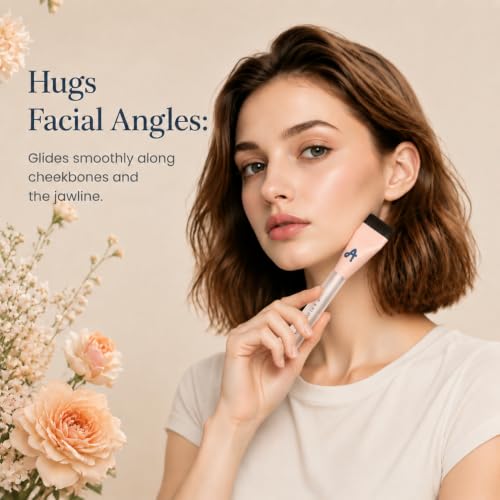 AMORTALS Ultra Thin Flat Top Foundation Brush for Flawless Application