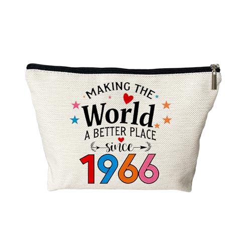 60th Birthday Gift Cosmetic Bag - Funny 1966 Makeup Pouch for Women
