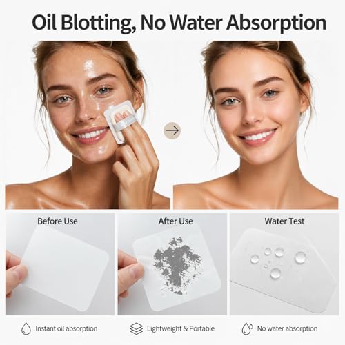 Okerker 150 Pcs Oil Blotting Sheets - White Pack of 1, 1 Count