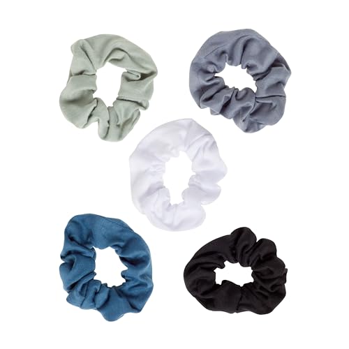 Goody Ouchless Scrunchies for Women & Men - Cool Tones, 12 Pack, Damage-Free Hair Ties