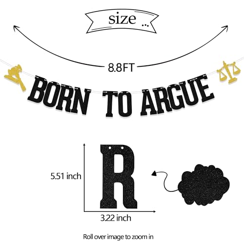 Born To Argue Banner - Lawyer Graduation Party Decorations