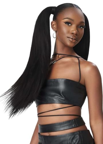 Outre 100% Human Hair Purple Pack Yaki - 8 Inch, Jet Black