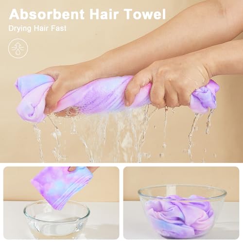Kids Microfiber Hair Towel Wrap - Quick Dry Turban Set for Girls