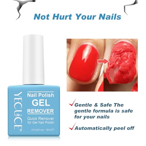 NIFEISHI Gel Nail Polish Remover - 2 Pack, Quick & Non-Toxic 15ml