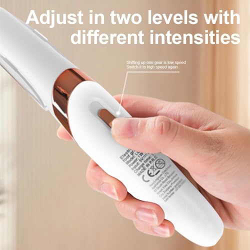 LQT White Electric Foot File – Rechargeable Callus Remover for Home Pedicure