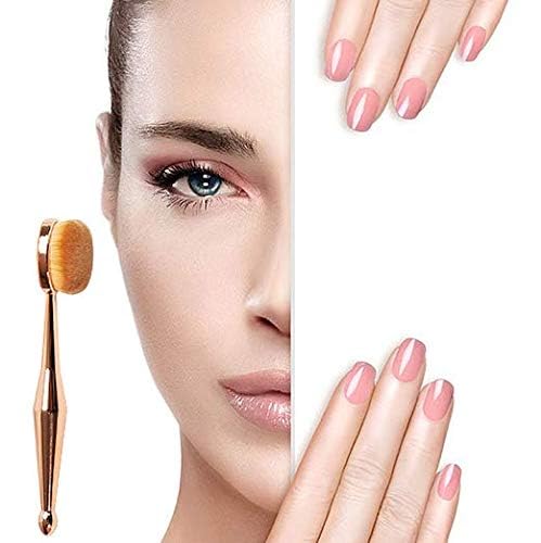 Oval Makeup Brush Set - Upgraded Fast Flawless Application for Foundation, Concealer & Blush | 10-Piece Set