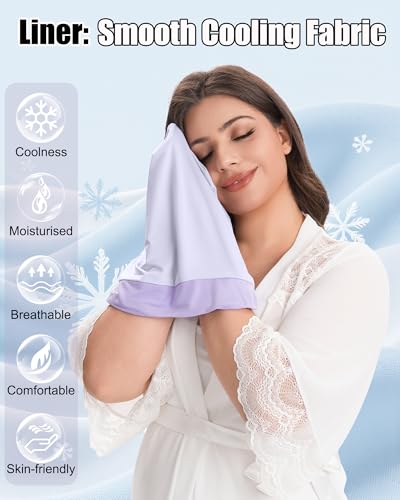 Simapu Cooling Sleep Bonnet, Adjustable Hair Wrap for Curly & Natural Hair