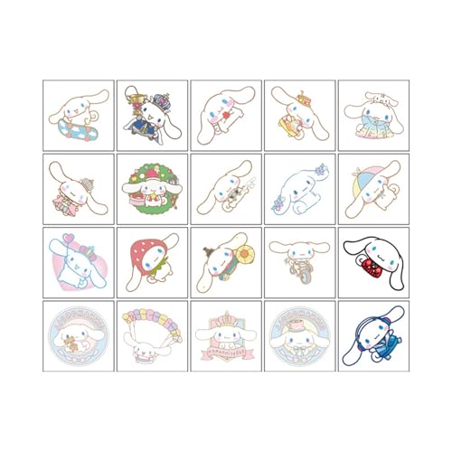 20 Sheets Cinnamoroll Temporary Tattoos - Fun Party Favors & Gifts