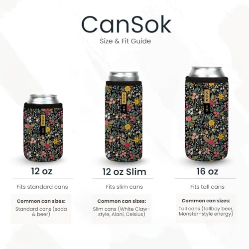 Sok It Insulated Neoprene Can Sleeve for Beer & Soda - 12oz Slim